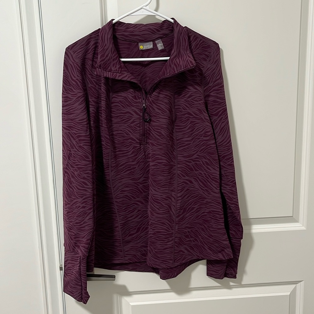 Half zip workout shirt